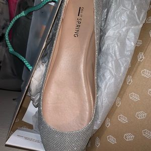 Glitter flat sandal 8W